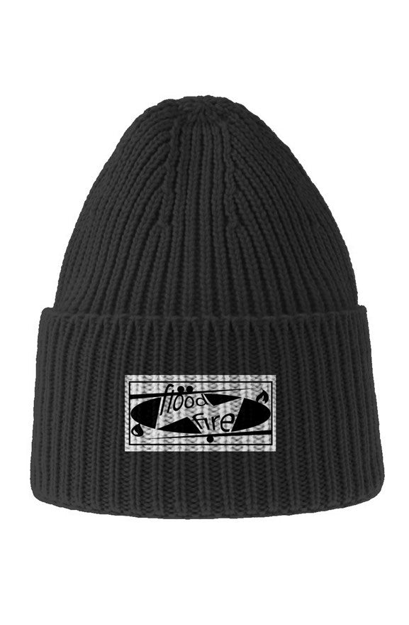 LOGO Embroidered Black Beanie - FW22