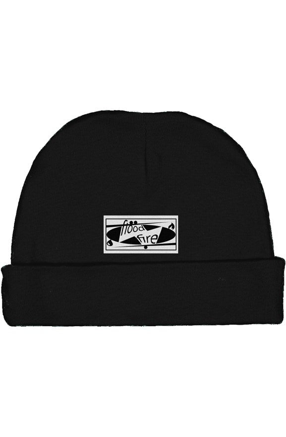 LOGO Embroidered Black Baby Beanie - FW22