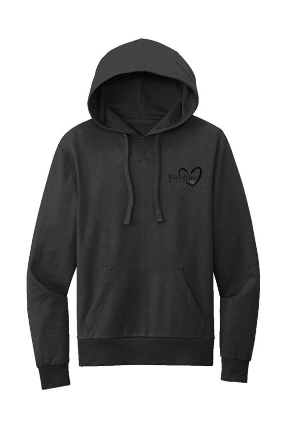 ♡FLOODERFLY Embroidered Black Hoodie - FW22