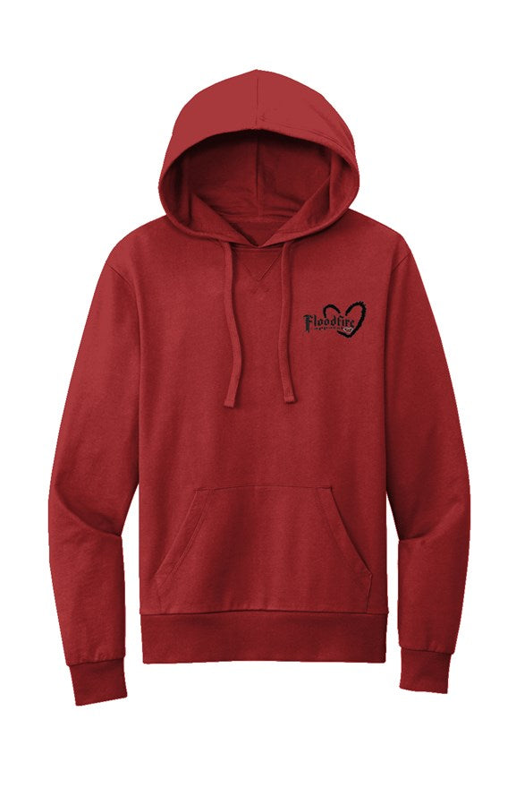 ♡FLOODERFLY Embroidered Red Hoodie - FW22